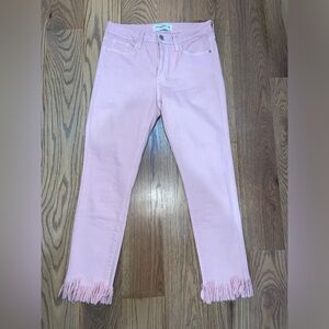 Just Black Pink Fringe Jeans